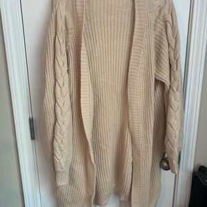 Cozy Beige Knit Cardigan